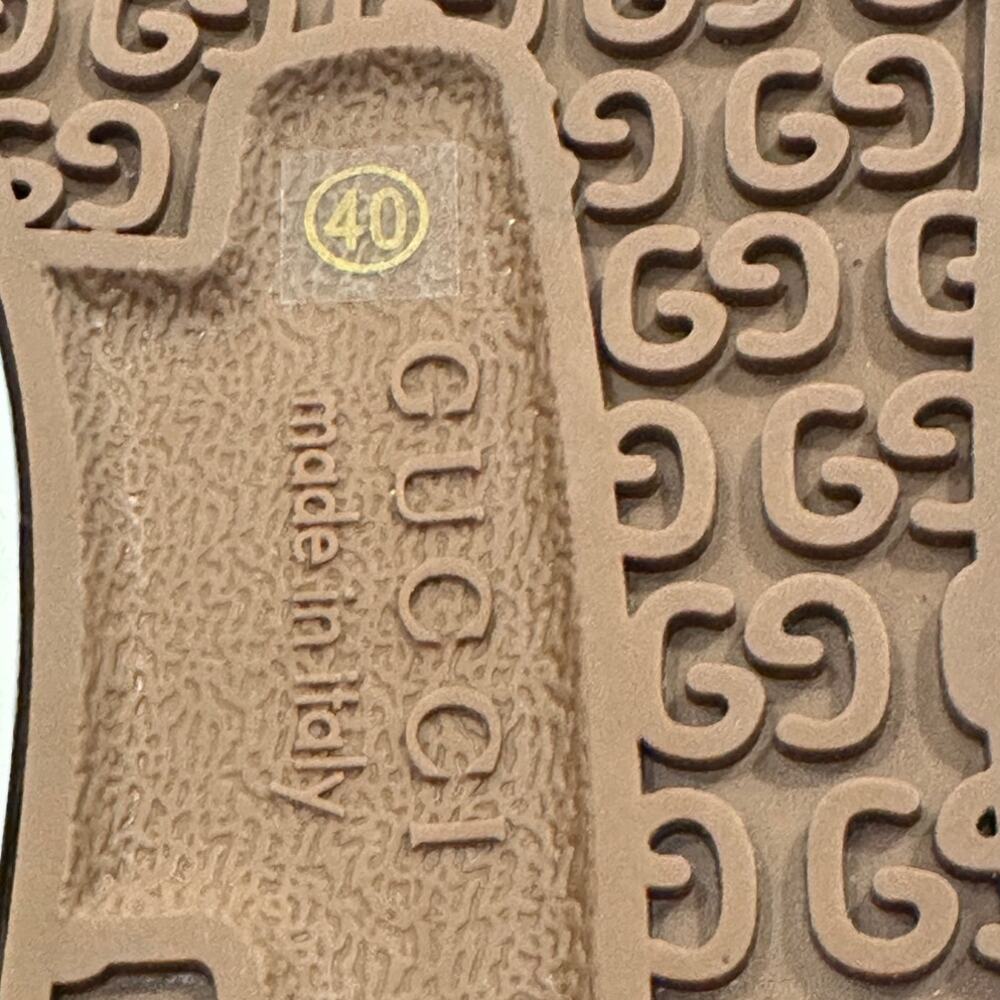 GUCCI NEW Women's US Size 10 Tennis 1977 GG Logo Green Canvas Low-Top Sneakers - Picture 11 of 12